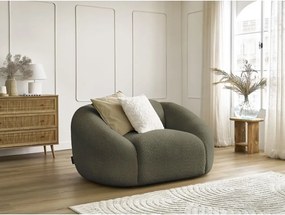 Zöld buklé fotel Tina – Bobochic Paris