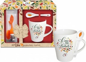 Bögre Tea Készítővel, Kanállal Ajándék Szett