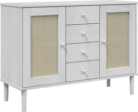 vidaXL SENJA fehér rattanhatású tálalószekrény 112 x 40 x 80 cm