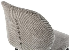 Világosszürke kárpitozott étkezőszék szett 4 db-os Ansu – Marckeric