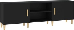 vidaXL fekete szerelt fa TV-szekrény 150 x 30 x 50 cm