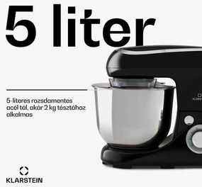 Klarstein Bella Pico 2G, konyhai robotgép, 1300 W, 1,7 PS, 6 fokozat, 5 L