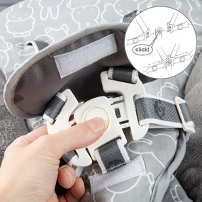 Szürkésbarna etetőszék Miffy – Roba