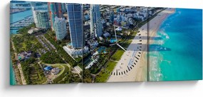 Kép - Miami, Florida (órával) (90x30 cm)