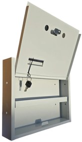 Lépcsőházi Postaláda (Ibiza) 310Mm X 230Mm X 60Mm Felfele Nyíló Névjegy Szürke