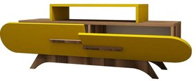 TV szekrény Rose - Walnut, Yellow