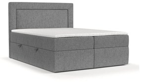 Szürke ágyneműtartós boxspring ágy 140x200 cm Imagine – Maison de Rêve