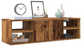 antik fa színű szerelt fa faliszekrény 101x30x29 cm
