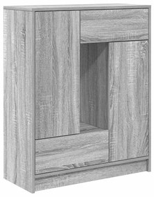 szürke sonoma komód fiókokkal és ajtókkal 73x31x90 cm