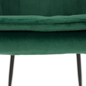 Dizájnos fotel, smaragd Velvet anyag, ZIRKON