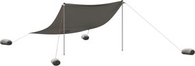 vidaXL szürke strandnapernyő homokrögzítőkkel 304x300 cm
