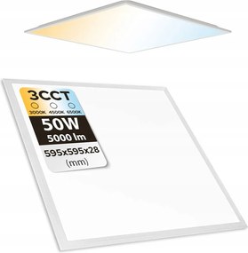 Horoz Mennyezeti Led panel lámpatest Backlit 50W 3CCT Négyzet alakú süllyesztett 60x60