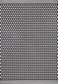 Modern krémfekete nappali szőnyeg,puha szőr mintás 160x230cm