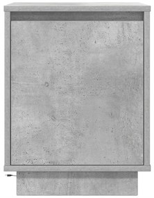 betonszürke éjjeliszekrény LED-világítással 38x34x50 cm