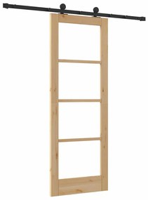 Csúszóajtó ORKDAL Barna 73.5 x 198.5 cm Fa és fém
