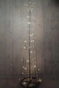 Fém karácsonyfa ledekkel 42,5x180cm