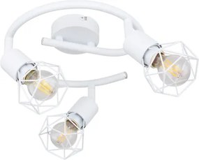 Globo 54802W-3 Mennyezeti spotlámpa, fém fehér, fehér fém rács, ø:230mm, M:180mm, 3xE14 40W 230V izzók nélkül