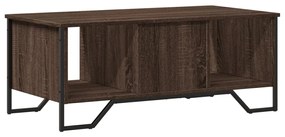 barna tölgyszínű szerelt fa dohányzóasztal 100 x 51 x 40 cm