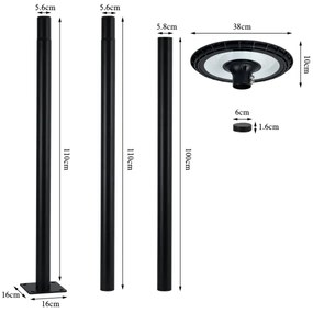 Brilagi - URBANSPARK LED utcai lámpa 120W 230V fekete IP65