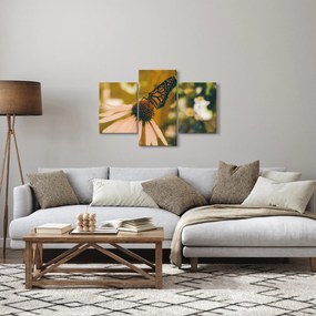 Pillangó képe a virágon (90x60 cm)