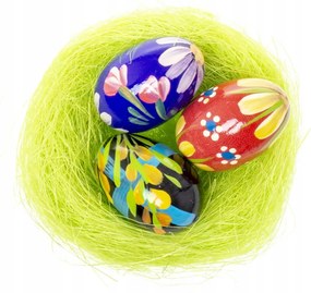 Húsvéti tojások Fa Kézzel Festett Húsvéti dekoráció