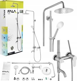 Zuhanyoszlop Esőztető Csaptelep Steely 3 Fala 75664