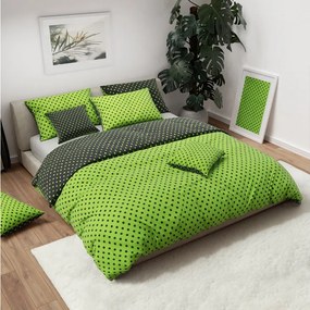 Krepp ágynemű COLAM GREEN POLY zöld Ágyneműhuzat mérete: 70 x 90 cm | 140 x 200 cm