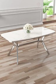 Esla - White Marble, Chrome