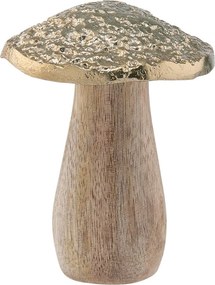 HARVEST SPLENDOR dekor gomba, fa / fém 9cm