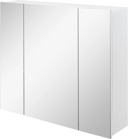Kleankin Fali Fürdőszoba Szekrény Tükörrel 3 Ajtós és Állítható Belső Polcokkal 70x15x60 cm | Aosom
