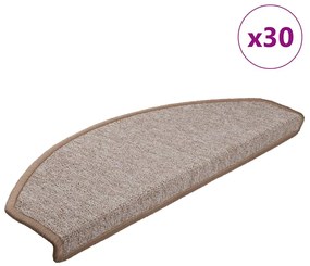 30 db világosbarna lépcsőszőnyeg 65x24x4 cm