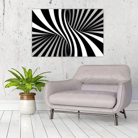 Absztrakt kép zebra csíkokkal (90x60 cm)