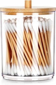 Tároló Doboz Pehely Rendszerező Vattakorongok És Kozmetikai Pálcikák A Fürdőszobában