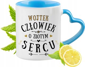 Wojtka Kék Bögre Szív Alakú Füllel Ajándék