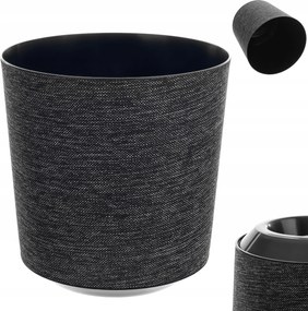 Virágtartó Fedő Virágágyás Kerek Fekete 25cm Szövet Mintás