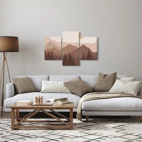 Kép - Barna hegyek N⁰1 (90x60 cm)