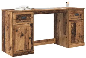 vidaXL Íróasztal szekrénnyel Öreg fa 154,5 x 50 x 75 cm Faanyag