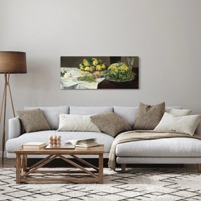 Kép - Edouard Manet, Still Life with Melon and Peaches, reprodukciók (120x50 cm)