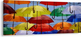 Színes esernyők képe (120x50 cm)