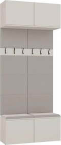 HAGA II 2W előszobafal, 100x238x35 cm, kasmír
