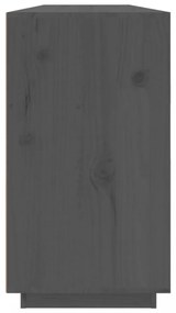 szürke tömör fenyőfa tálalószekrény 100 x 40 x 75 cm