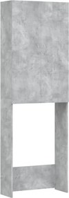 vidaXL betonszürke mosógépszekrény 64 x 25,5 x 190 cm