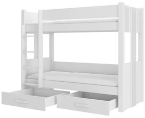 ARTA emeletes gyerekágy + matrac, 90x200, fehér