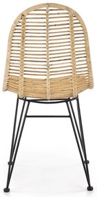Linus étkezőszék, rattan / fekete