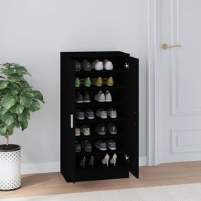 fekete szerelt fa cipősszekrény 55 x 35 x 108 cm