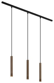 Modern sínrendszer 3 medálos lámpával, bronz, 1 fázisú - Slimline Keno