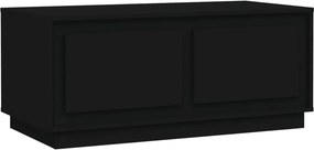 vidaXL fekete szerelt fa dohányzóasztal 102x50x44 cm
