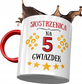 Piros Bögre Unokahúgnak Születésnap Ajándék Nyomtatott Fotóval