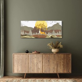 Egy szarvas képe (120x50 cm)
