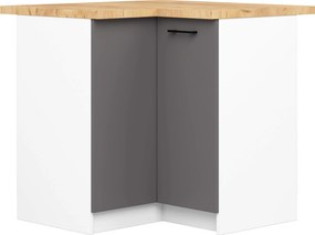 Olivia szekrény S90/90 Asztallap Fehér Szürke Akd